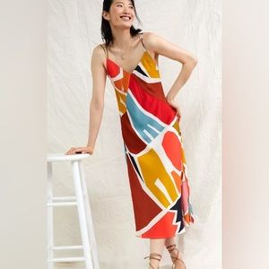 Abstract slip dress